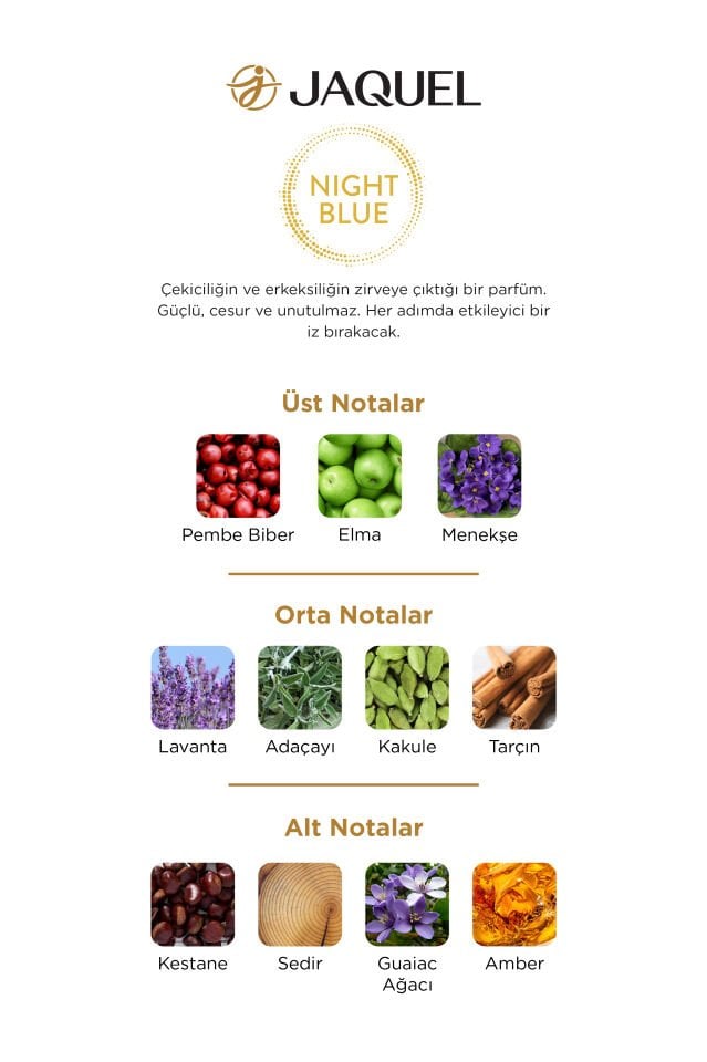 Jaquel Night Blue Erkek Parfümü 100ml